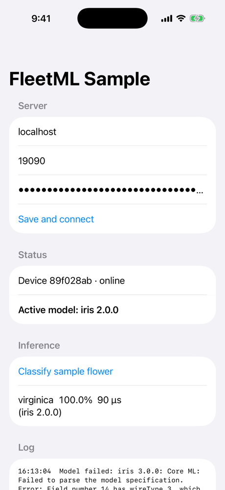 A corrupt 3.0.0 is rejected and 2.0.0 stays active